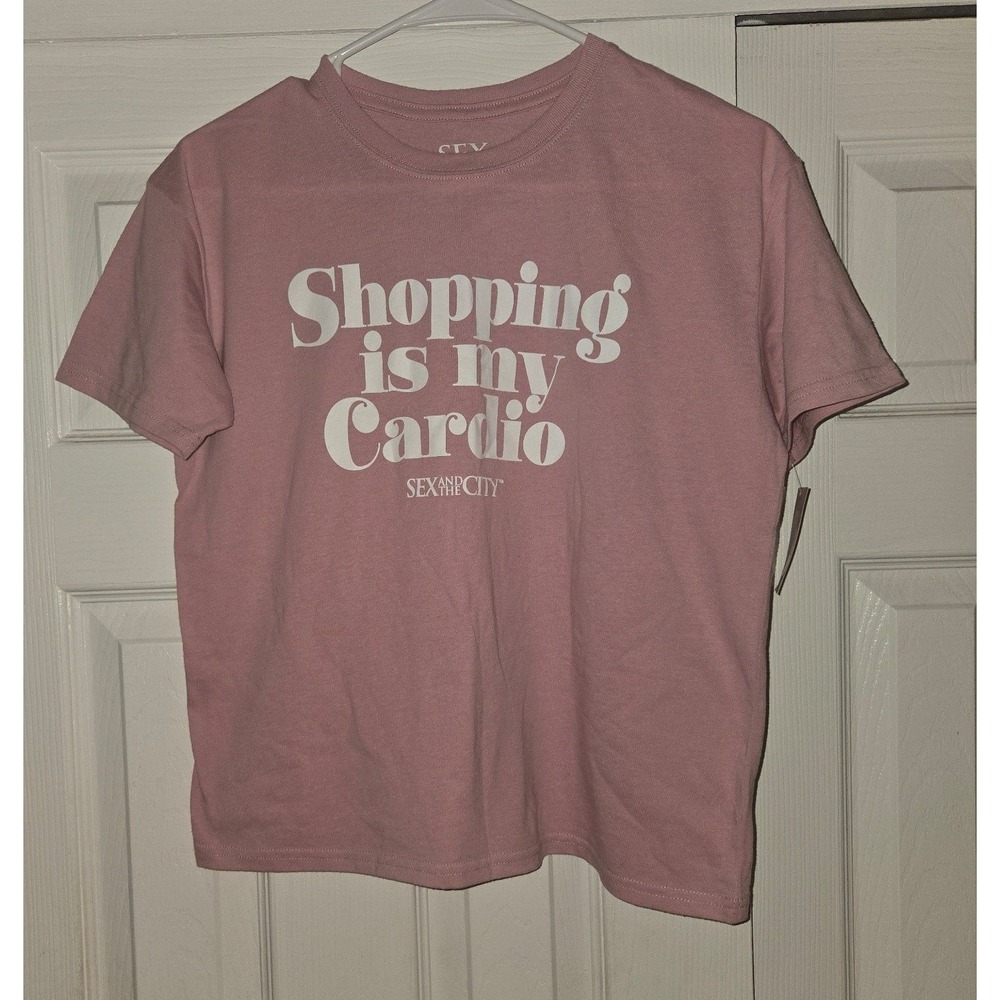 Womens Size Small Sex & The City "Shopping Is My Cardio" Tee NWT HBO